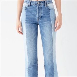 BDG high-rise 2 tone jeans